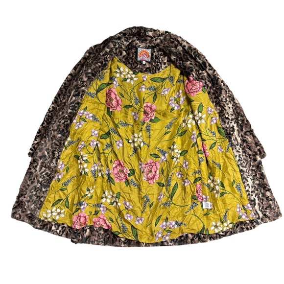 Johnny Was | Brown Leopard Animal Print Faux Fur Open Front Coat - Picture 3 of 9